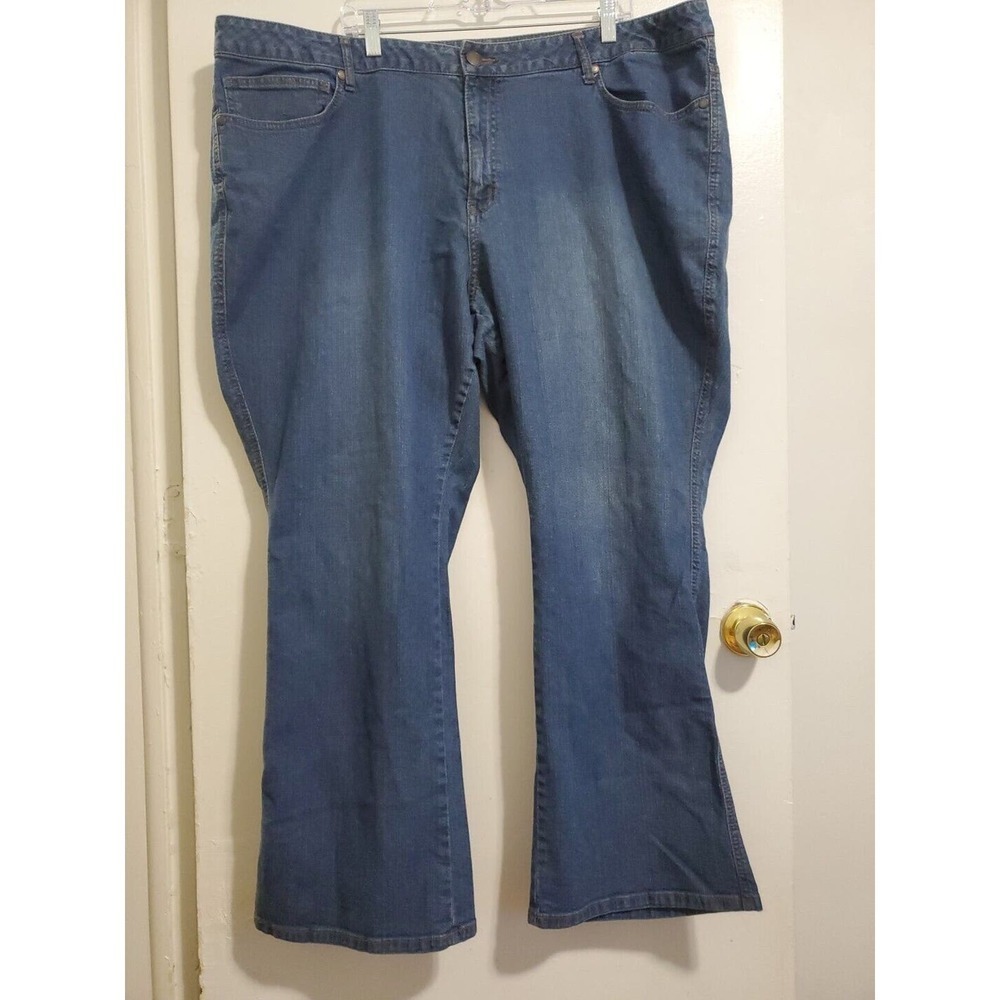 Avenue Blue Denim Bootcut Jeans 30 Average
